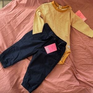 Baby Ruggedbutts 2 piece 12-18 months long sleeve and chino pants for boys